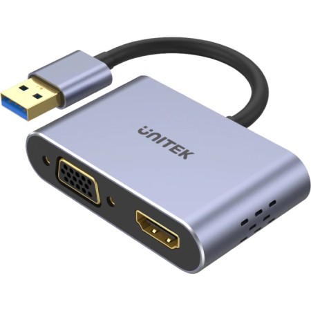 Unitek USB-A 3.0 to HDMI/VGA Adapter