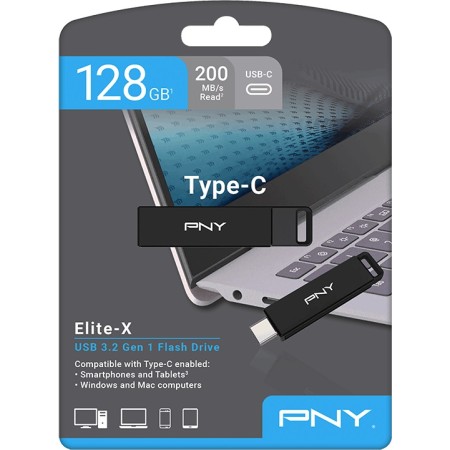 PNY Elite-X USB-C 3.2 128GB Flash Drive