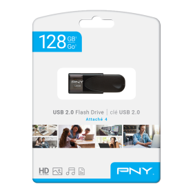 PNY Attache 4 USB Stick 128GB Black