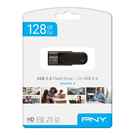 PNY Attache 4 USB Stick 128GB Black