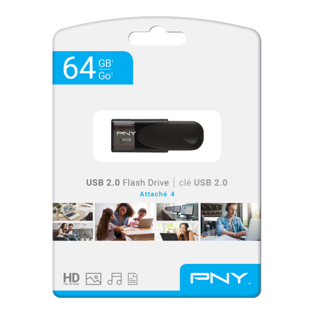 PNY Attache 4 USB 64GB Black USB Stick