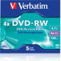 Verbatim DVD-RW 4.7GB 5-Pack Jewel Case