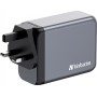 Verbatim GaN Charger 200W USB A/C adapts to any travel.