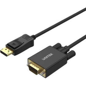 Unitek DisplayPort to VGA Cable 1.8m Black/Gold