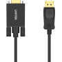 Unitek DisplayPort to VGA Cable 1.8m Black/Gold