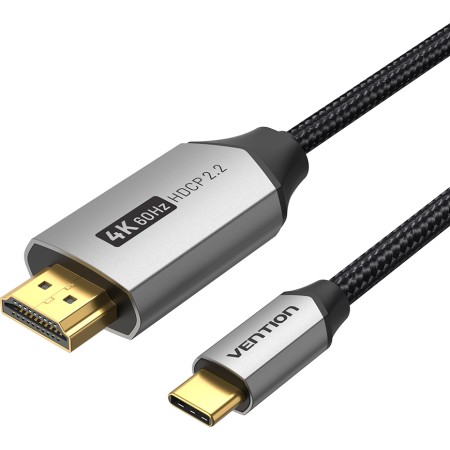 Vention USB-C to HDMI Cable 4K60Hz, 1.0m Braided