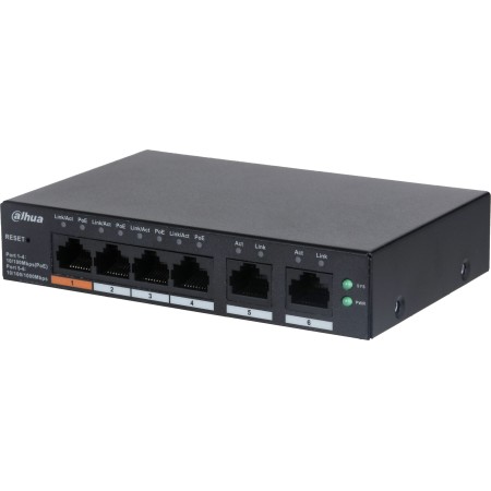 Dahua PoE Gigabit Switch 4port +2UP 60W