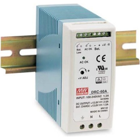 Meanwell DRC-60A DIN Rail Power Supply 12V 60W