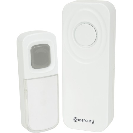 Mercury Waterproof Doorbell with Portable Chime