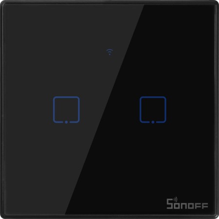 Sonoff T3 UK 2C WiFi Smart Switch Black