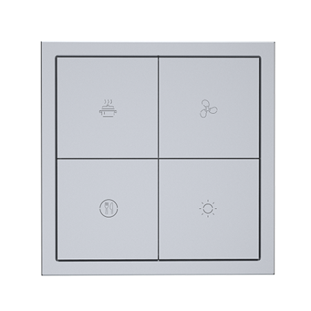 HDL Smart Tile Series 8 Button Panel - Space Gray