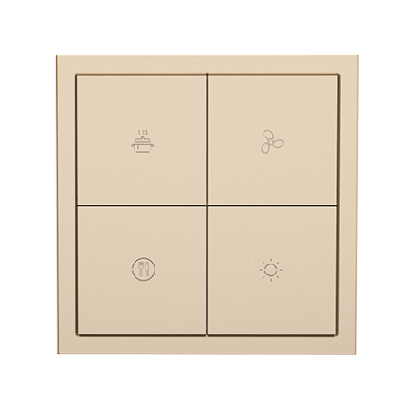 HDL Smart Tile Series 8 Button Champagne Gold