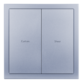 HDL Panel Smart Tile 2 Button in Space Gray