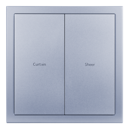 HDL Panel Smart Tile 2 Button in Space Gray