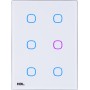 HDL iTouch Series Panel, 6 Buttons, White US