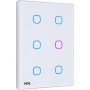 HDL iTouch Series Panel, 6 Buttons, White US