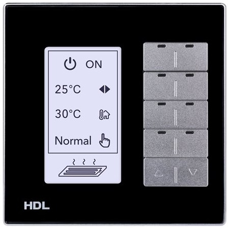 HDL Panel DLP MODERN Series 8 Buttons Black