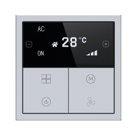 HDL Tile Series OLED Thermostat in Space Gray