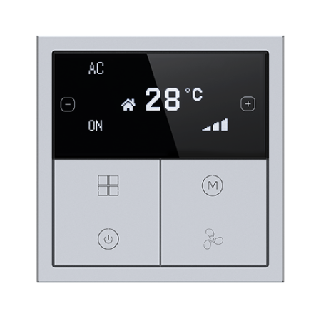 HDL Tile Series OLED Thermostat in Space Gray