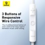 Baseus Earphones Wired Type C CZ17 White