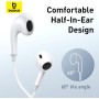 Baseus Earphones Wired Type C CZ17 White