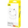 Baseus Earphones Wired Type C CZ17 White