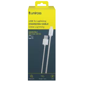 Uniross USB-A to Lightning Cable 2.0m White