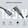 Unitek MC USB-C Cable PD100W L-Shape 5.0m