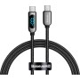 Baseus USB-C PD100W Cable with Display - Black