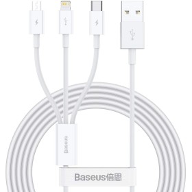 Baseus 3-in-1 Charging Cable 1.5m White