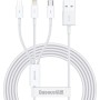 Baseus 3-in-1 Charging Cable 1.5m White