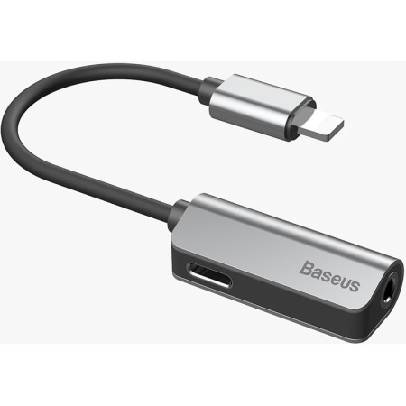 Baseus L32 Lightning Adaptor to Lightning + 3.5mm Silver