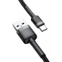 Baseus Cafule Braided Type-C Cable 2.0A 2m Grey