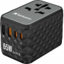 Verbatim Travel Adapter with GaN III, 65W, 5 Ports