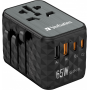 Verbatim Travel Adapter with GaN III, 65W, 5 Ports