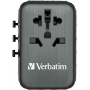 Verbatim Travel Adapter with GaN III, 65W, 5 Ports