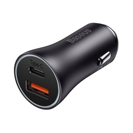 Baseus Car Charger U+C 60W Golden Contactor Max Dark Gray