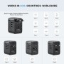 Unitek Charge Wall 65W Travel Adapter Black