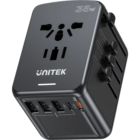 Unitek 20W Travel Adapter USBC+USBA Black