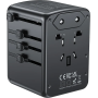 Unitek 20W Travel Adapter USBC+USBA Black