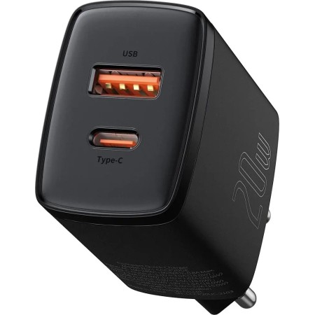 Baseus Charger Wall 20W USB-C/USB-A Black