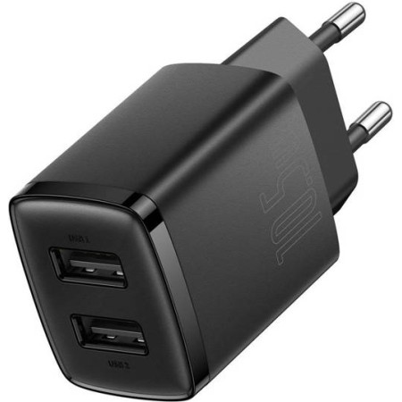 Baseus Charger 10.5W 2xUSB-A EU Black