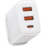 Baseus Charger Wall 30W USB-C/2xUSB-A UK White