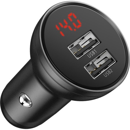 Baseus 24W Dual USB Car Charger Black