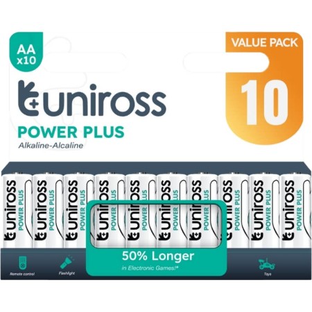 Uniross Alkaline AA Power Plus 10-Pack