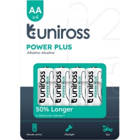 Uniross Alkaline AA Power Plus Batteries 4 Pcs