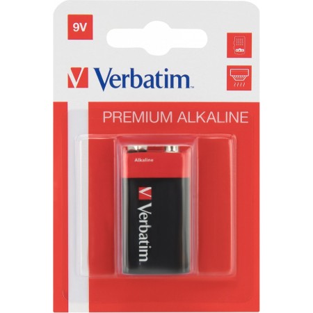 Verbatim Alkaline 9V Battery - 1 Piece