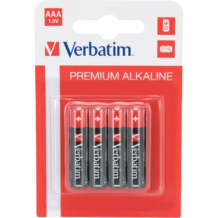 Verbatim Alkaline AAA 4pcs Batteries