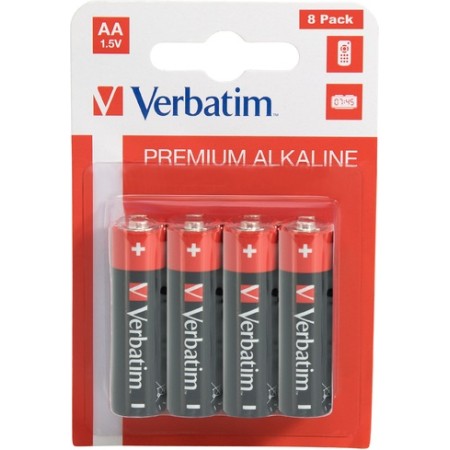 Verbatim AA Alkaline Batteries 8 Pack