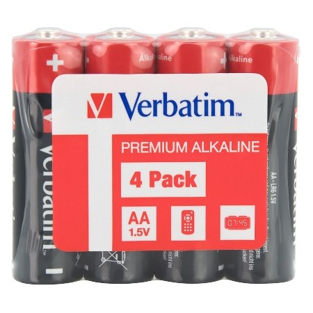 Verbatim Alkaline AA 4 Pack Batteries